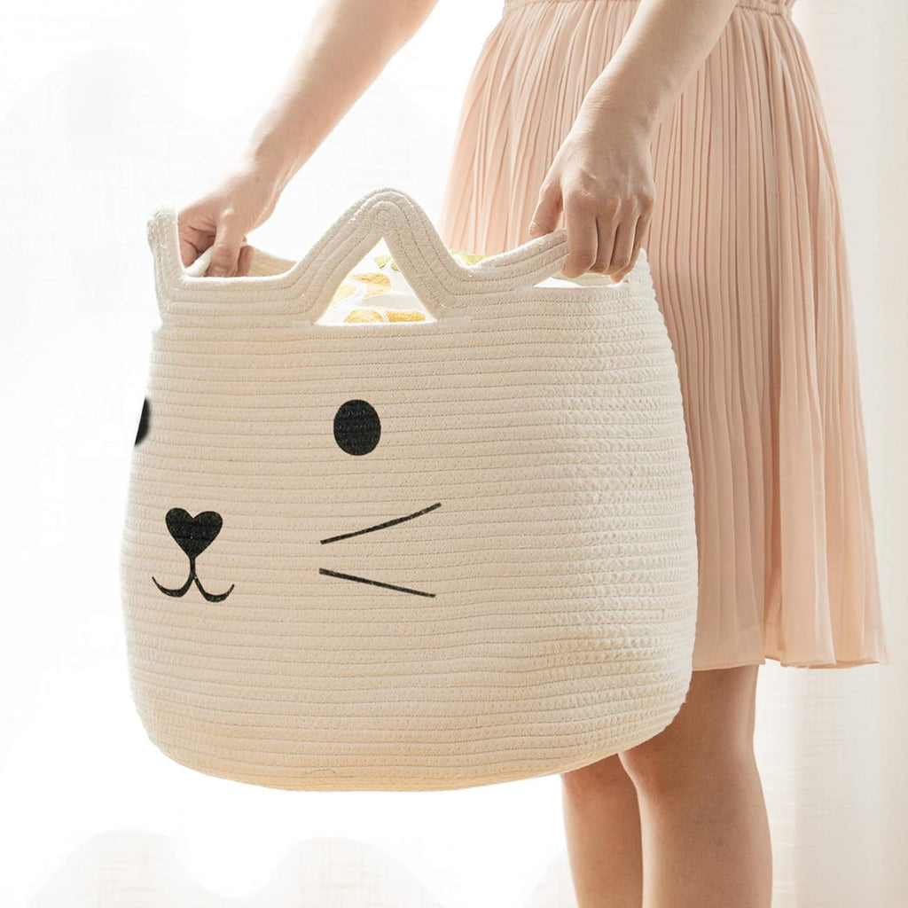 Cute Cat Cotton Storage Basket - FunMomCoolKid