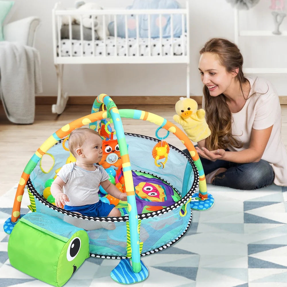 3-in-1 Turtle Fun Baby Play Mat - FunMomCoolKid