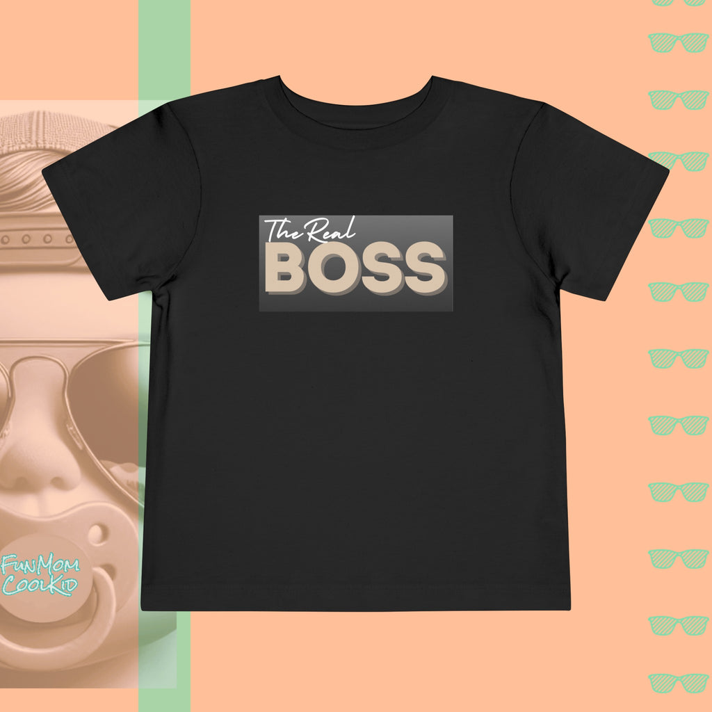 The Real Boss | Toddler Short Sleeve Tee - FunMomCoolKid