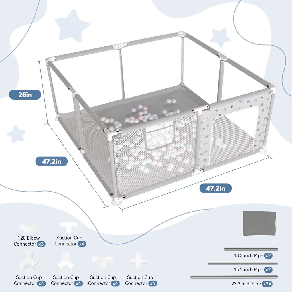 Comomy Foldable Baby Playpen - FunMomCoolKid