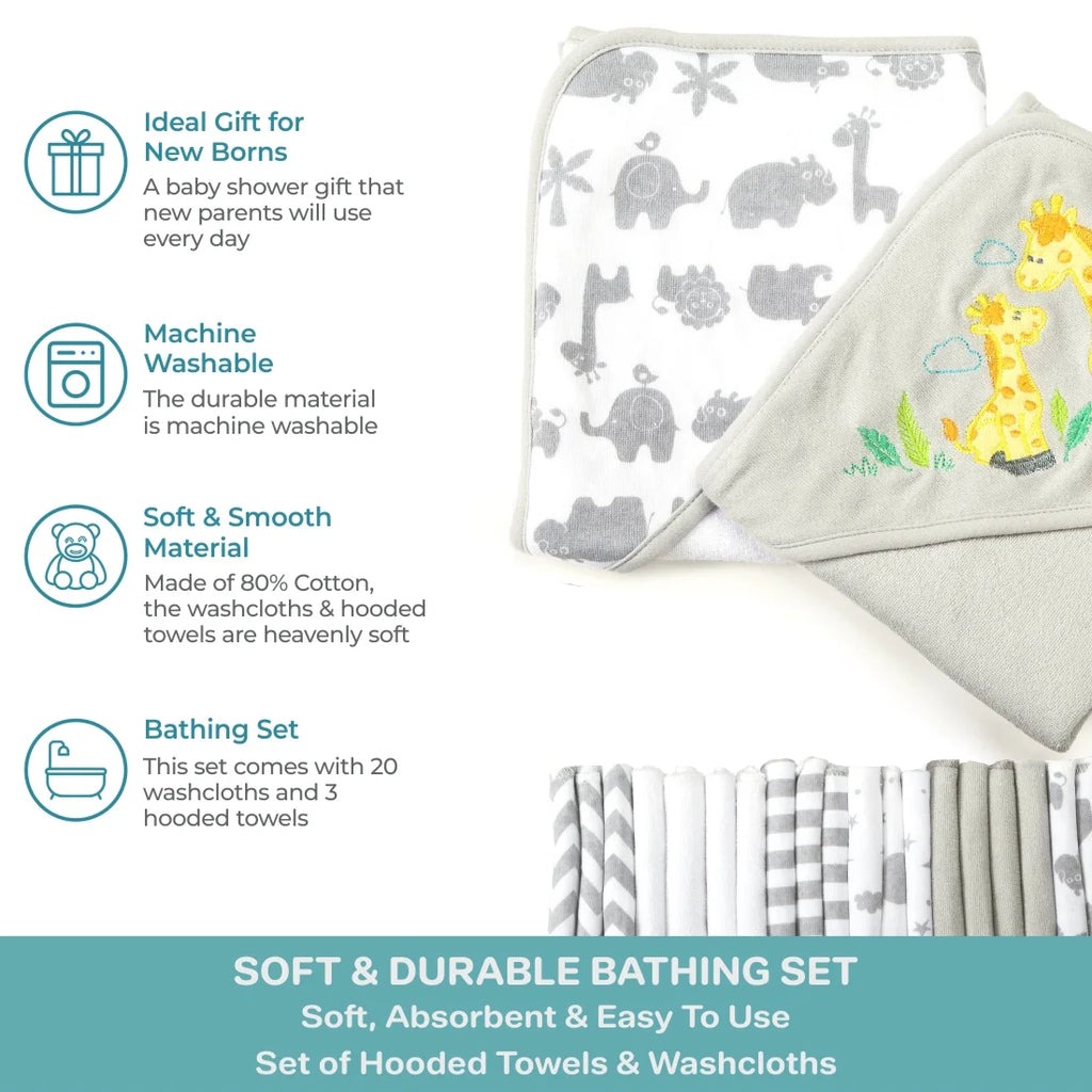 Giraffe Baby Bath Set - FunMomCoolKid