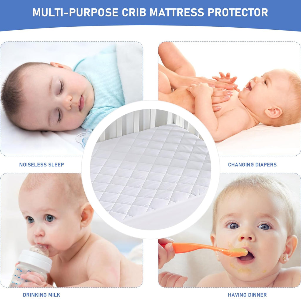 Soft Waterproof Crib Mattress Protector - FunMomCoolKid