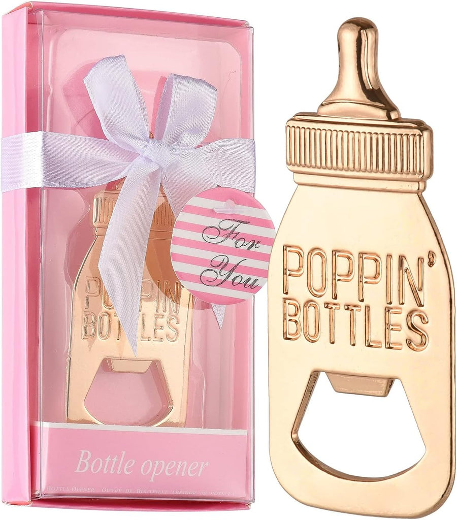 Rose Gold Baby Shower Bottle Opener - FunMomCoolKid