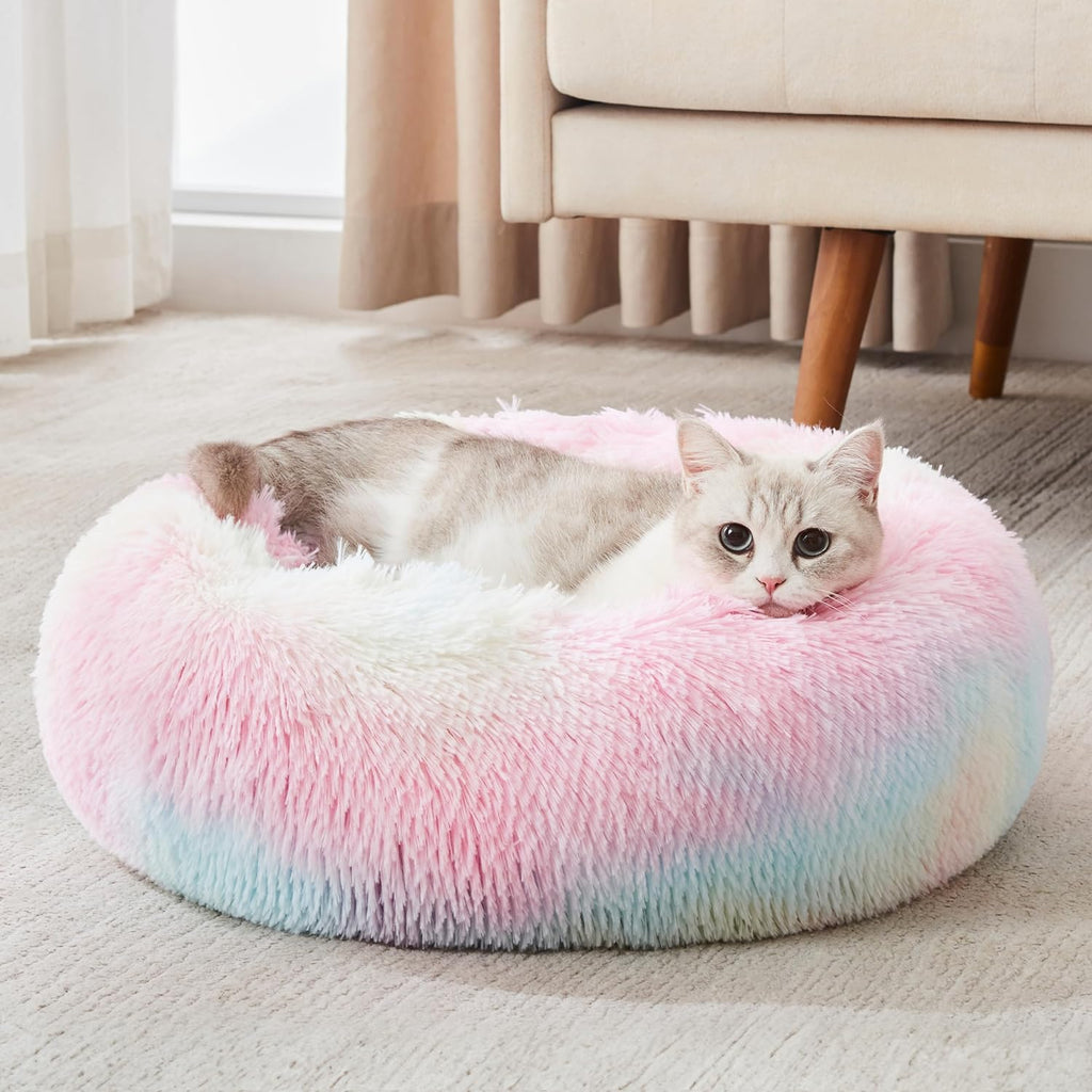 FurryCalm Donut Pet Bed - FunMomCoolKid