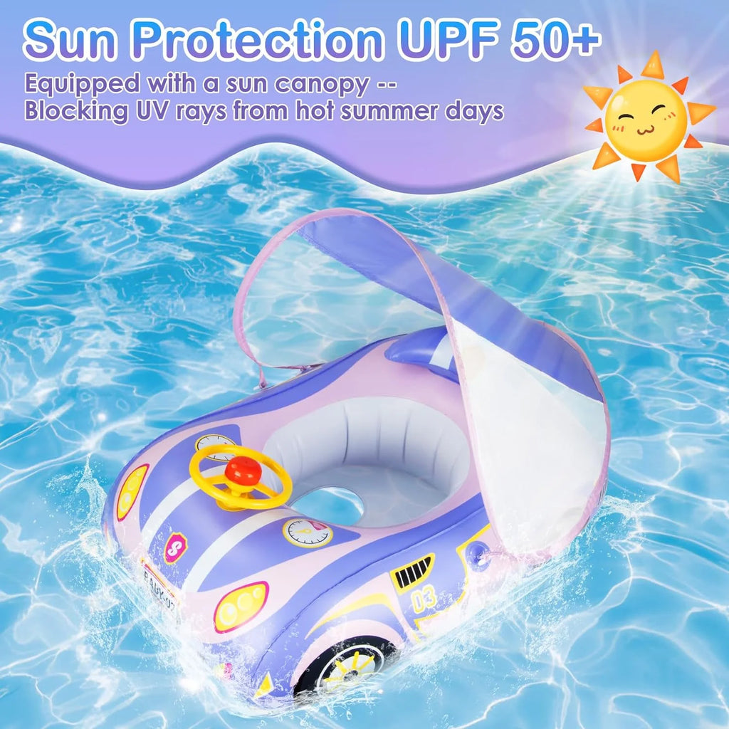 Purple Baby Car Pool Float - FunMomCoolKid