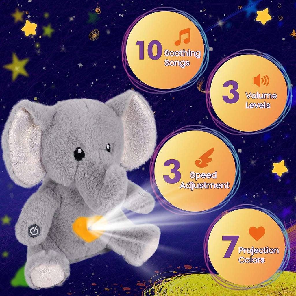 Starry Night Elephant Plush Light - FunMomCoolKid