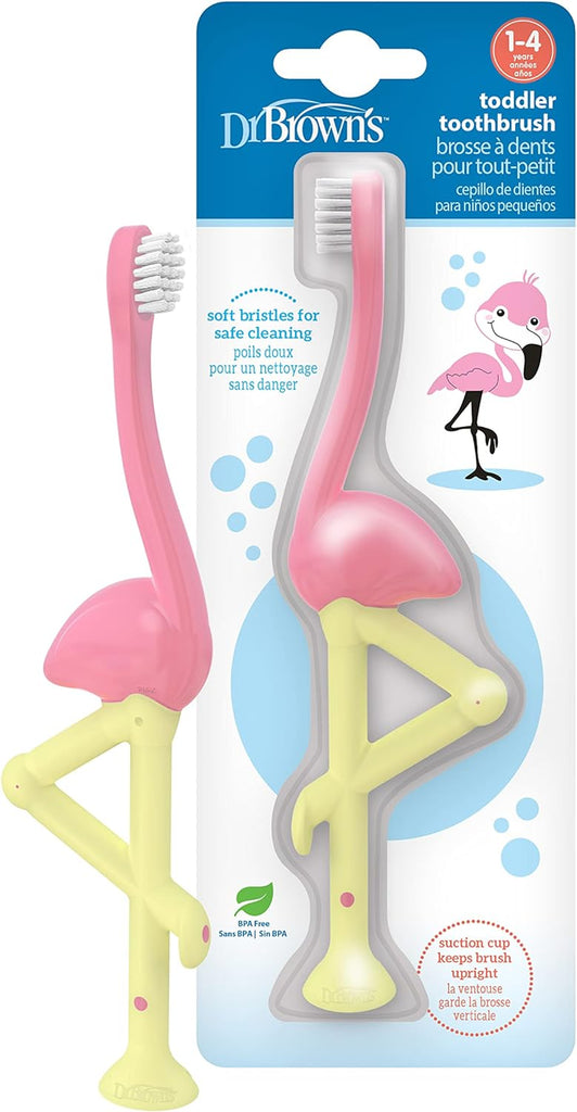 Flamingo Toddler Toothbrush - FunMomCoolKid