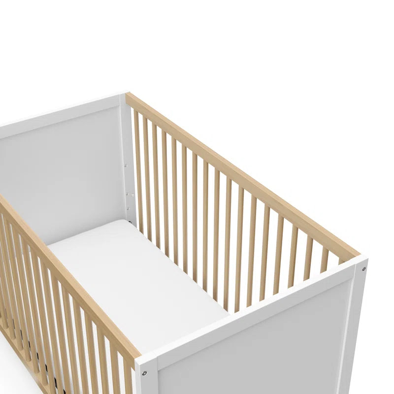 2 Piece Nursery Furniture Set: 3-in-1 Convertible Crib and Rocker - FunMomCoolKid