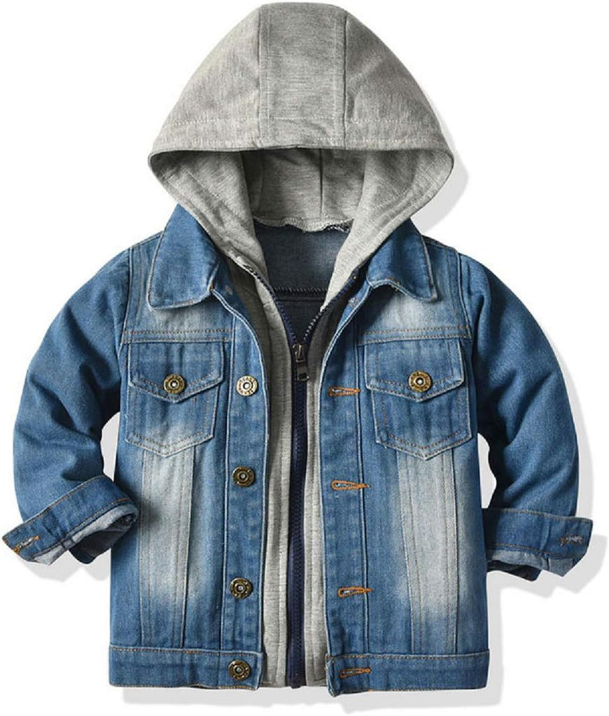 Denim Hooded Toddler Jacket - FunMomCoolKid