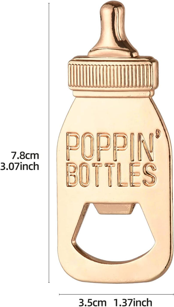 Rose Gold Baby Shower Bottle Opener - FunMomCoolKid