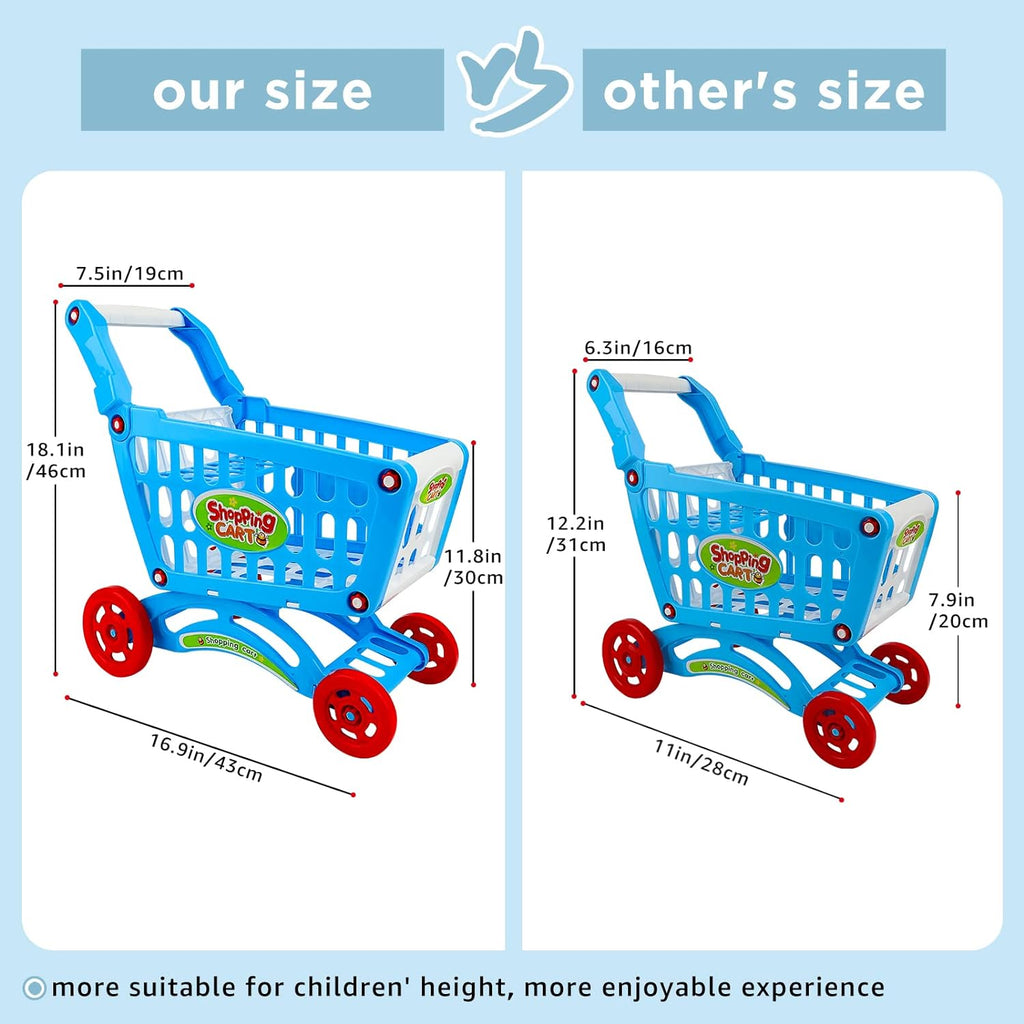 Kids Grocery Shopping Cart Set - FunMomCoolKid