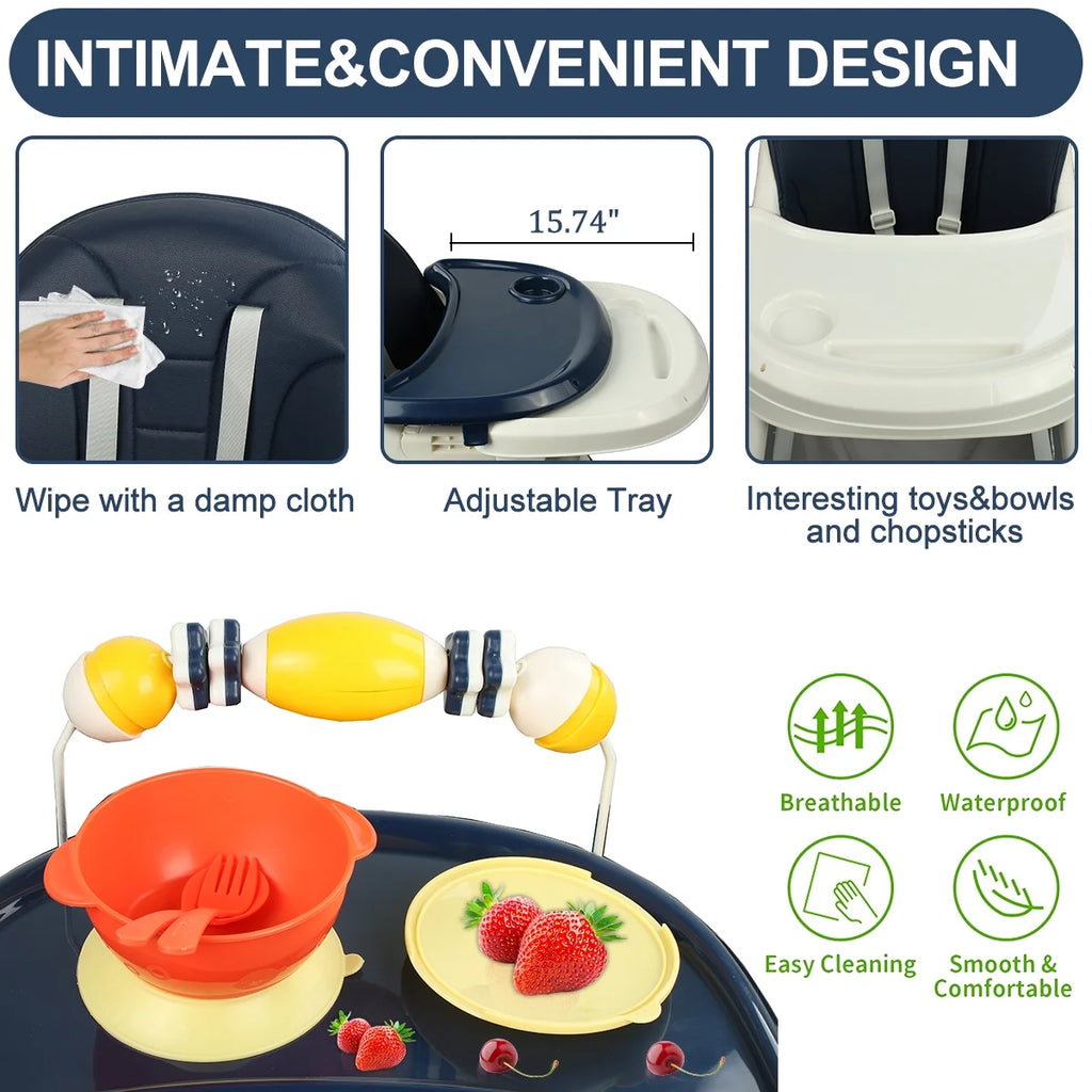 Adjustable Baby Highchair - FunMomCoolKid