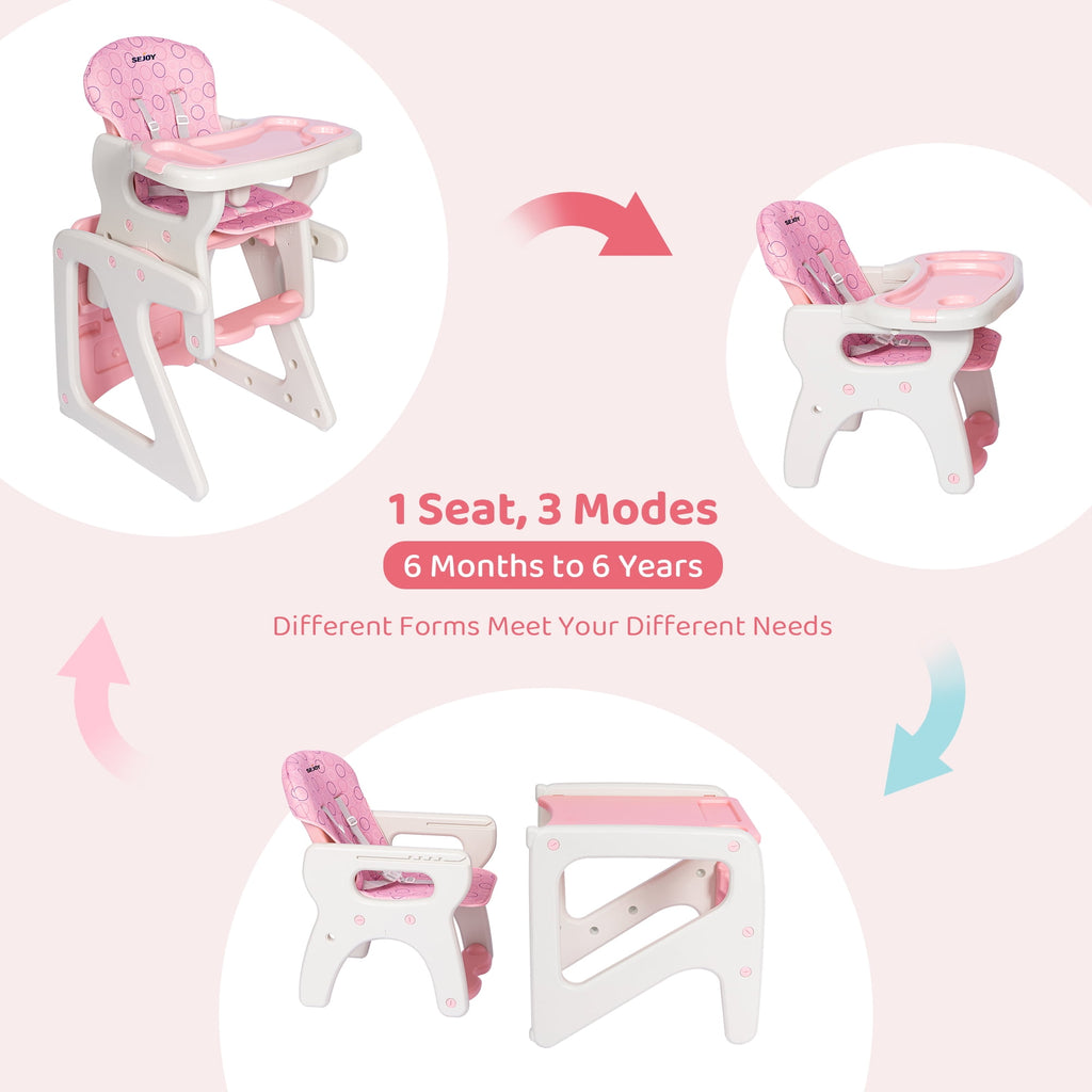 3-in-1 Convertible Baby Highchair Booster - FunMomCoolKid