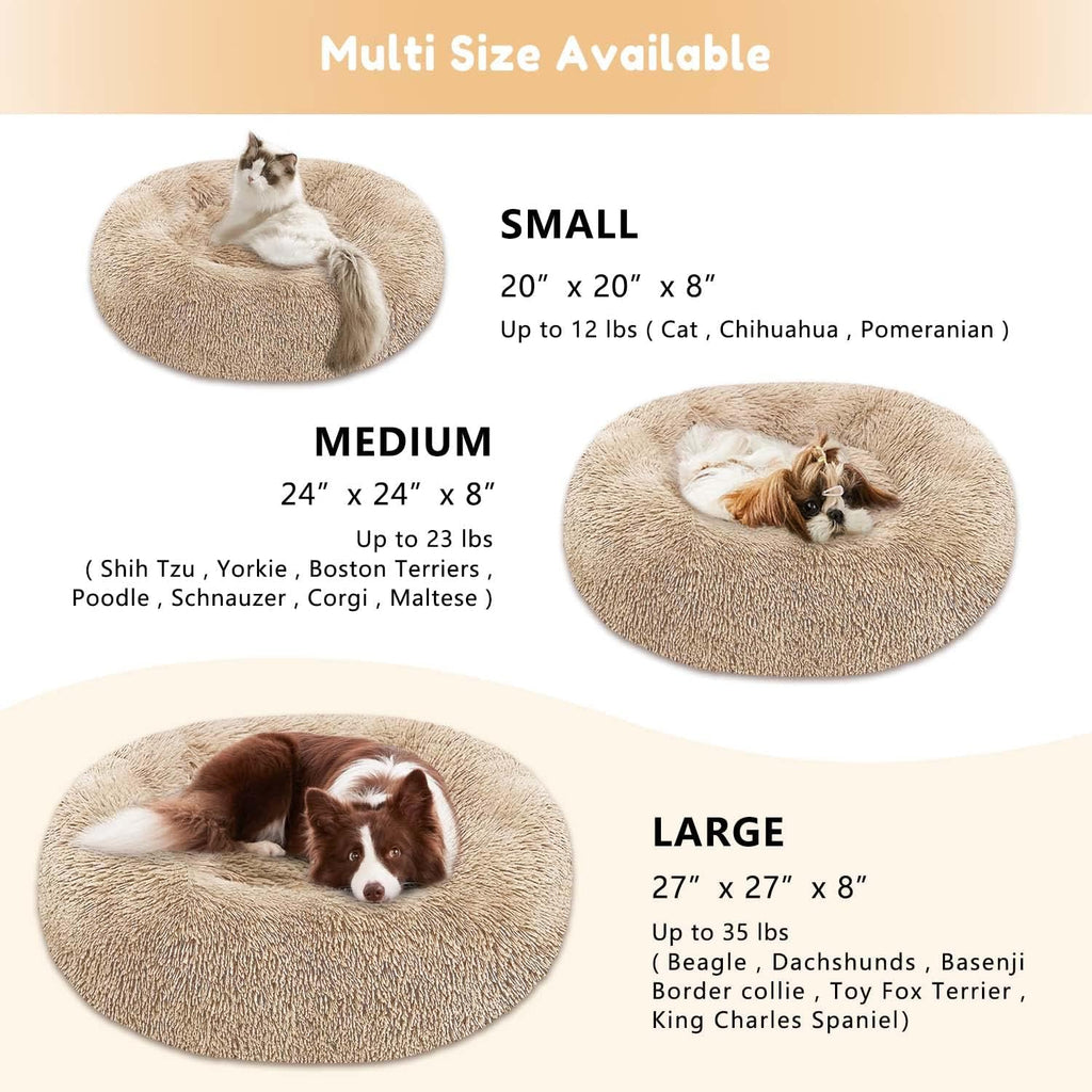 FurryCalm Donut Pet Bed - FunMomCoolKid