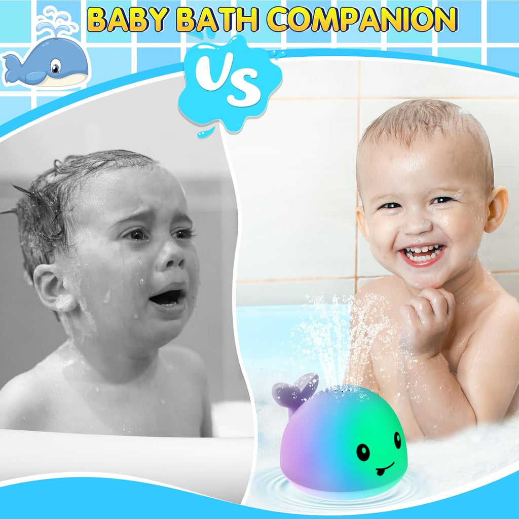 SparkleSplash Whale Bath Toy - FunMomCoolKid