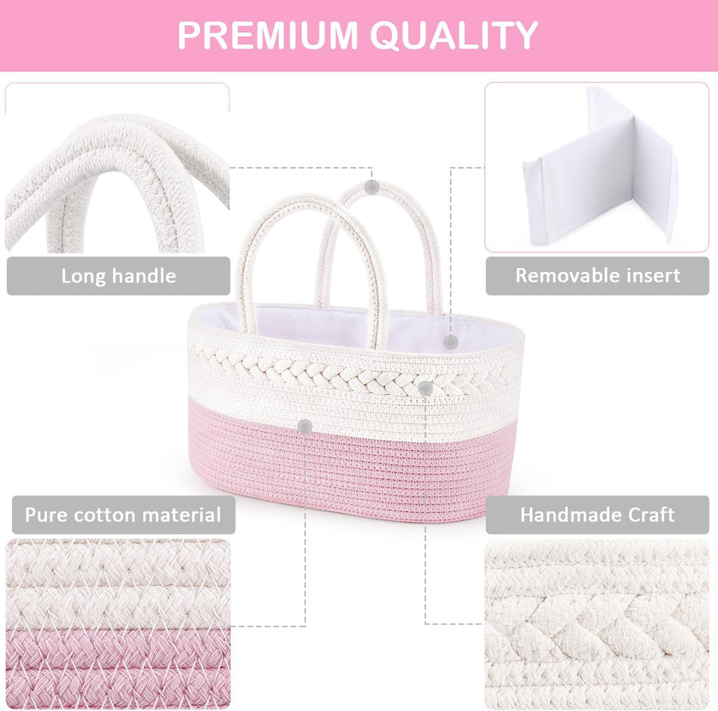 Ultimate Cotton Rope Diaper Caddy - FunMomCoolKid