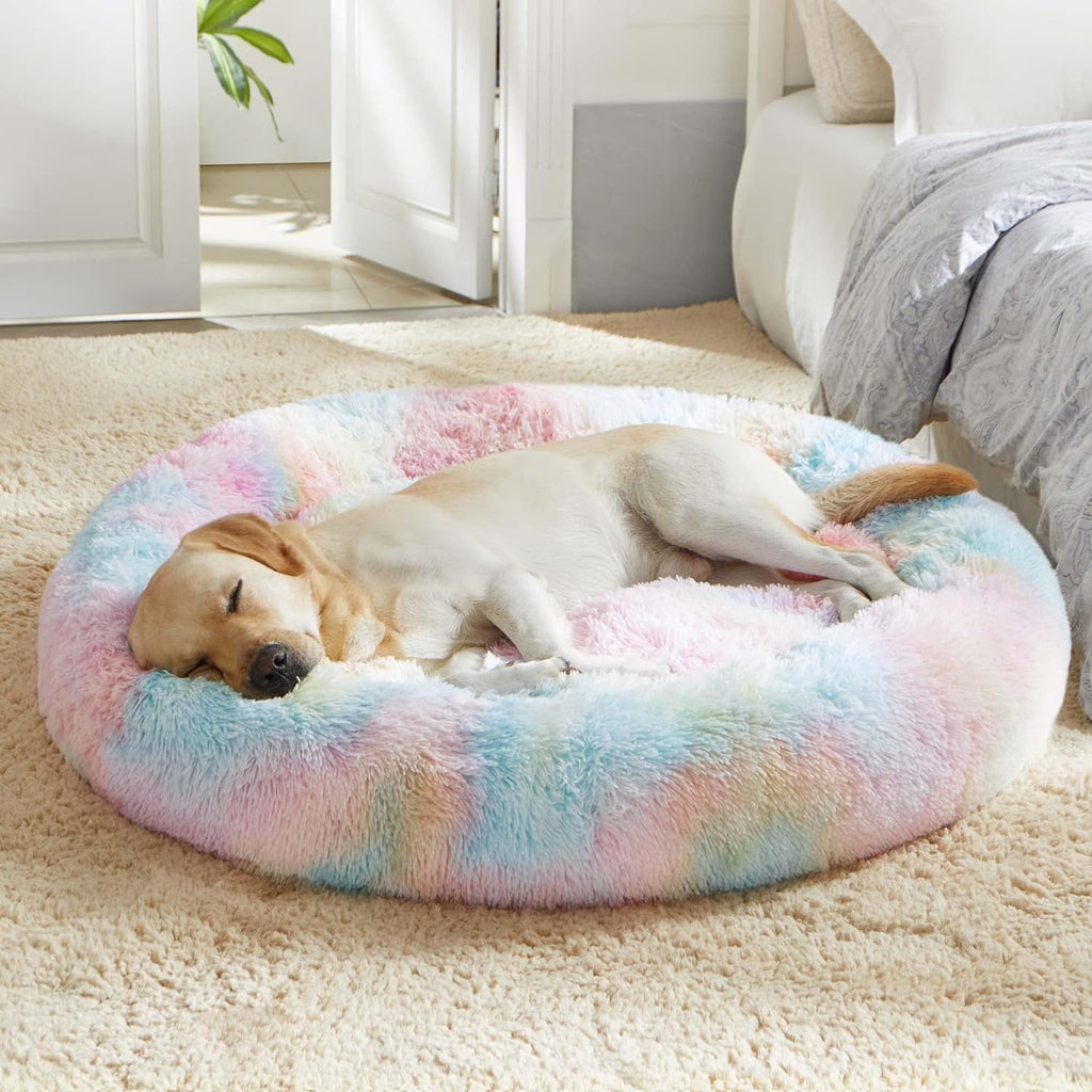 FurryCalm Donut Pet Bed - FunMomCoolKid