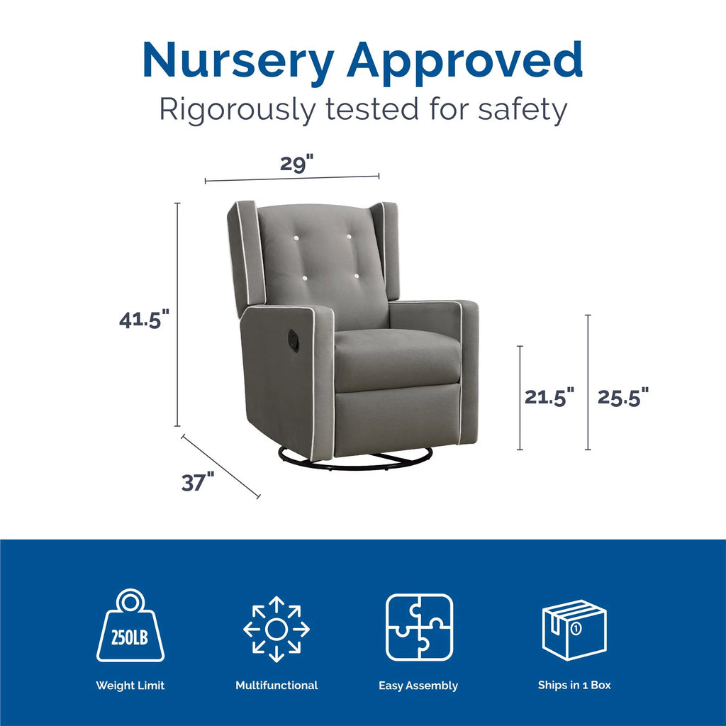 Mikayla Nursery Recliner - FunMomCoolKid