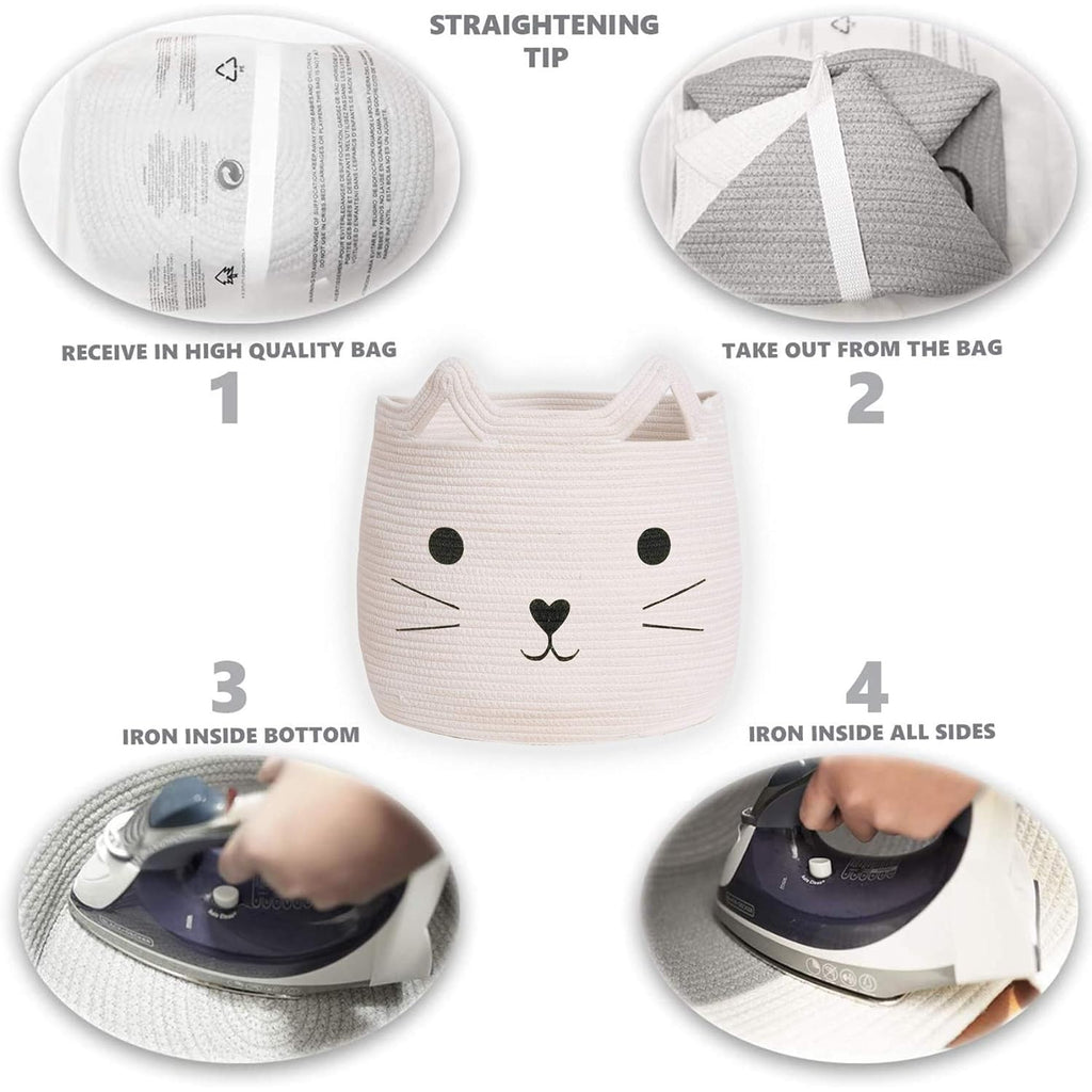 Cute Cat Cotton Storage Basket - FunMomCoolKid