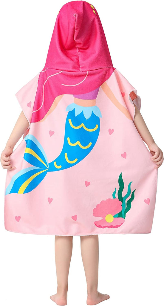 Mermaid or Shark Hooded Towel Poncho - FunMomCoolKid