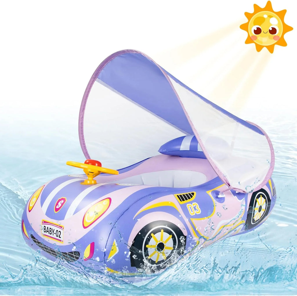 Purple Baby Car Pool Float - FunMomCoolKid