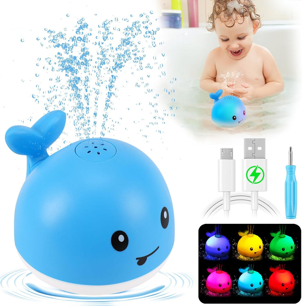 SparkleSplash Whale Bath Toy - FunMomCoolKid