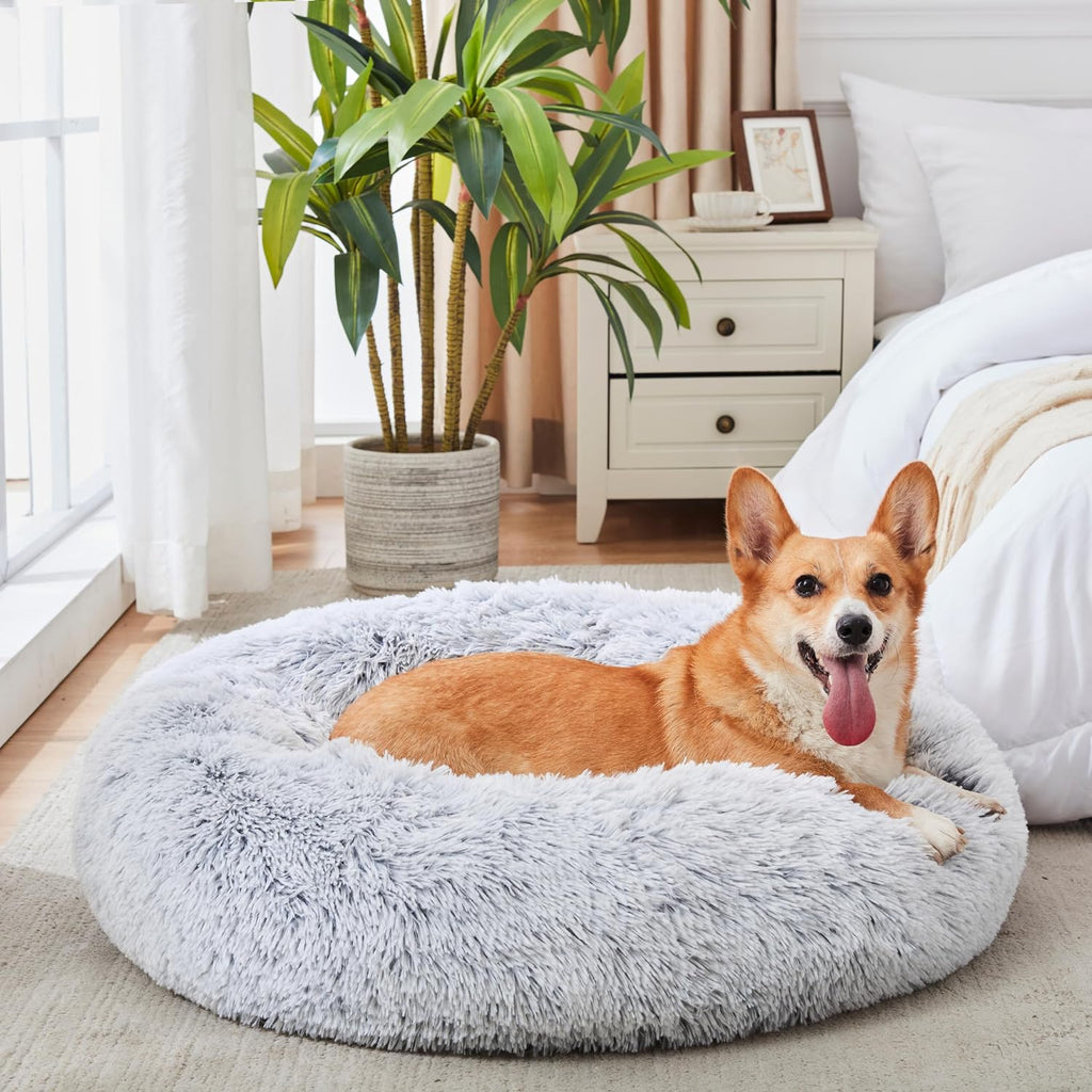 FurryCalm Donut Pet Bed - FunMomCoolKid