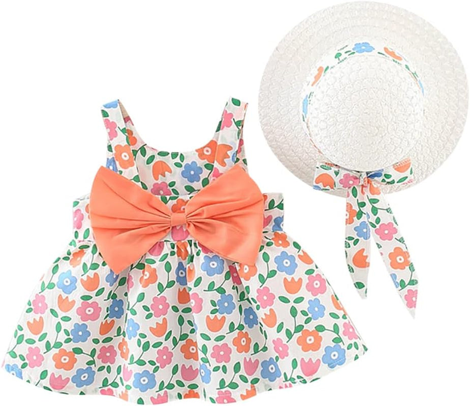 Summer Tutu Dress and Hat Set - FunMomCoolKid