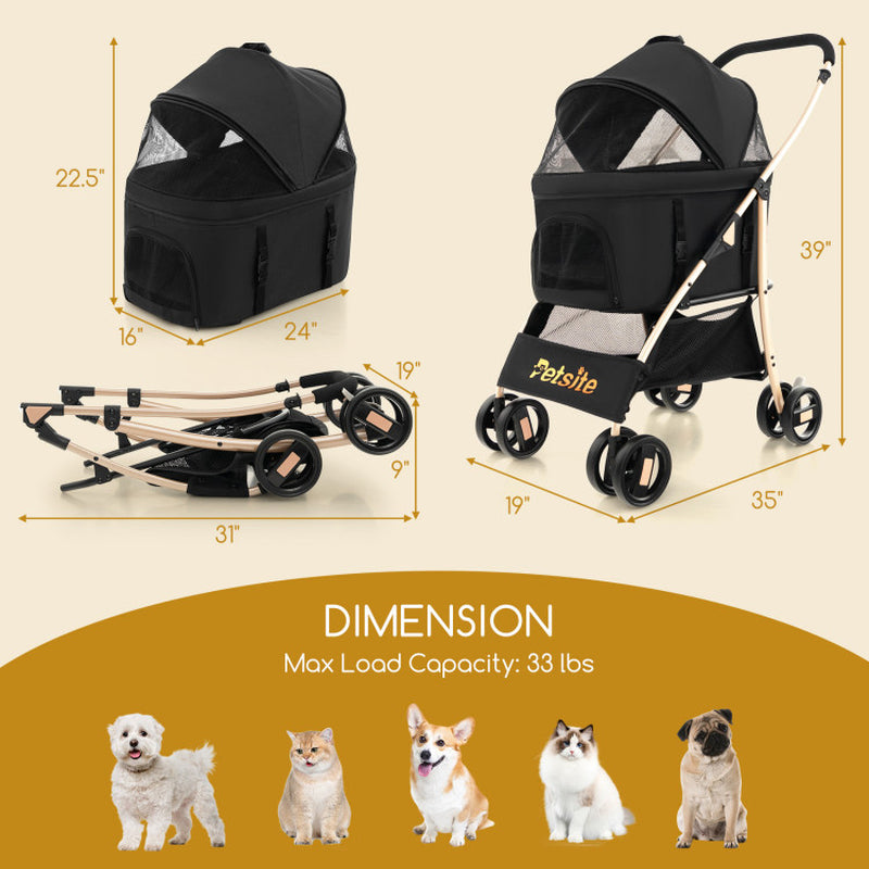 Ultimate Pet Travel Stroller - FunMomCoolKid