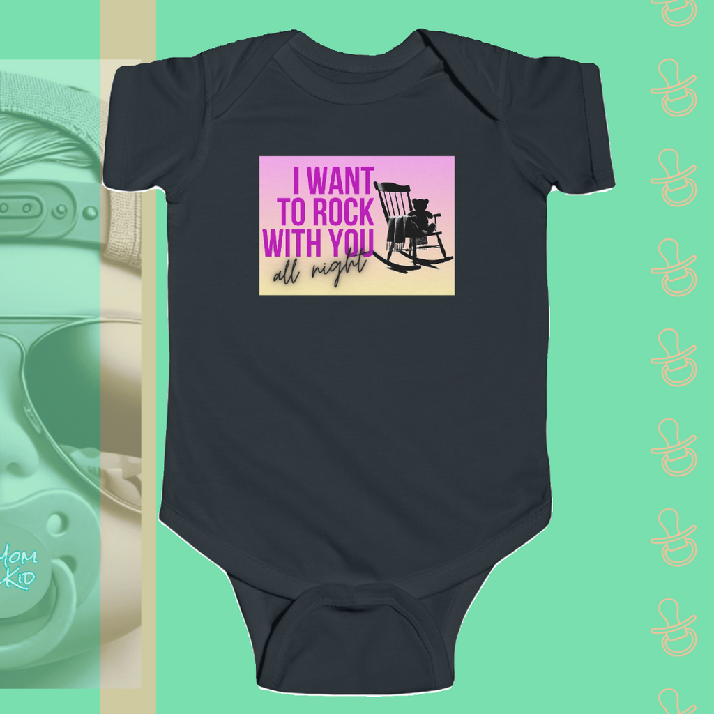 I Want To Rock With You All Night | Infant Bodysuit - FunMomCoolKid