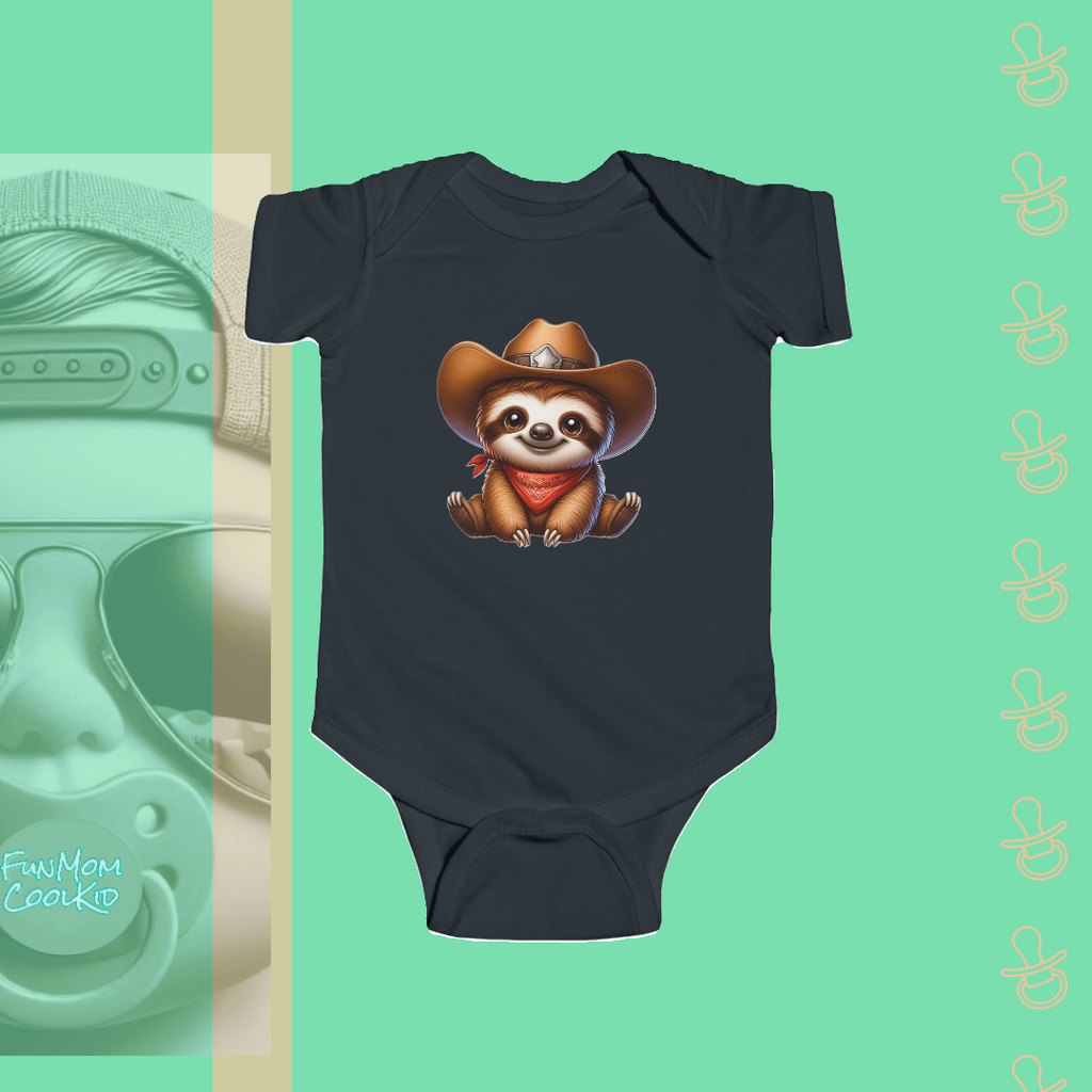 Sloth Cowboy | Infant Bodysuit - FunMomCoolKid