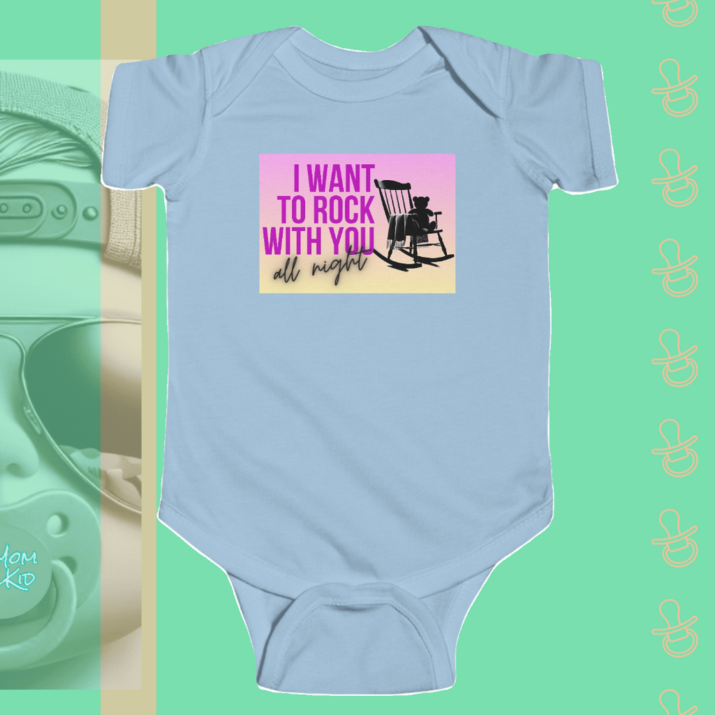 I Want To Rock With You All Night | Infant Bodysuit - FunMomCoolKid