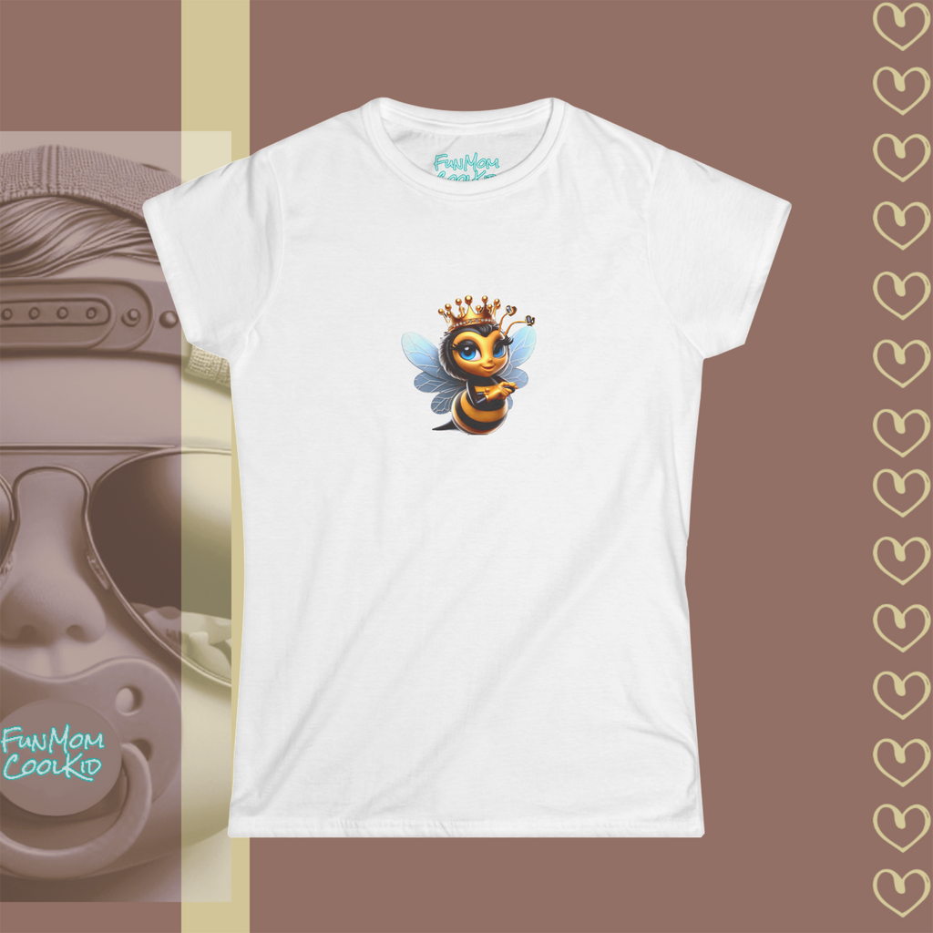 Queen Bee | Women's Softstyle Tee - FunMomCoolKid