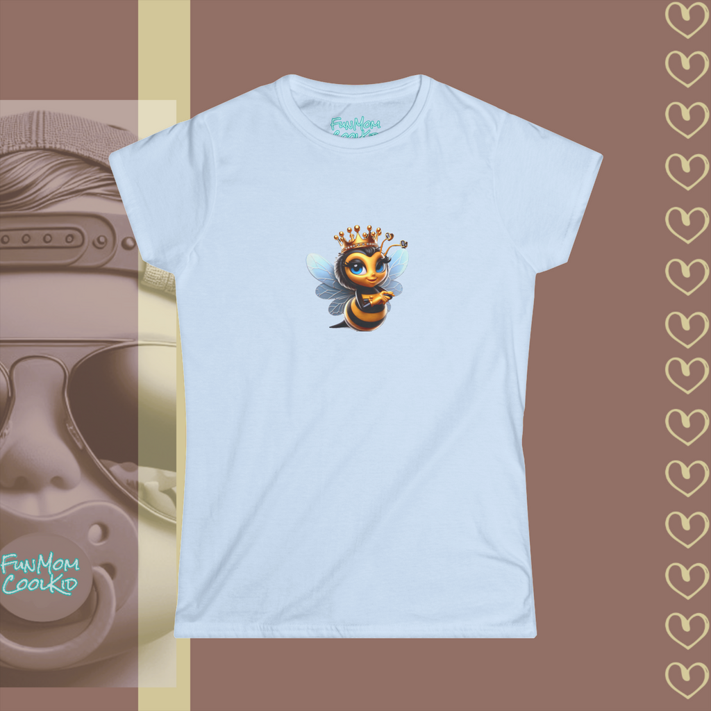 Queen Bee | Women's Softstyle Tee - FunMomCoolKid