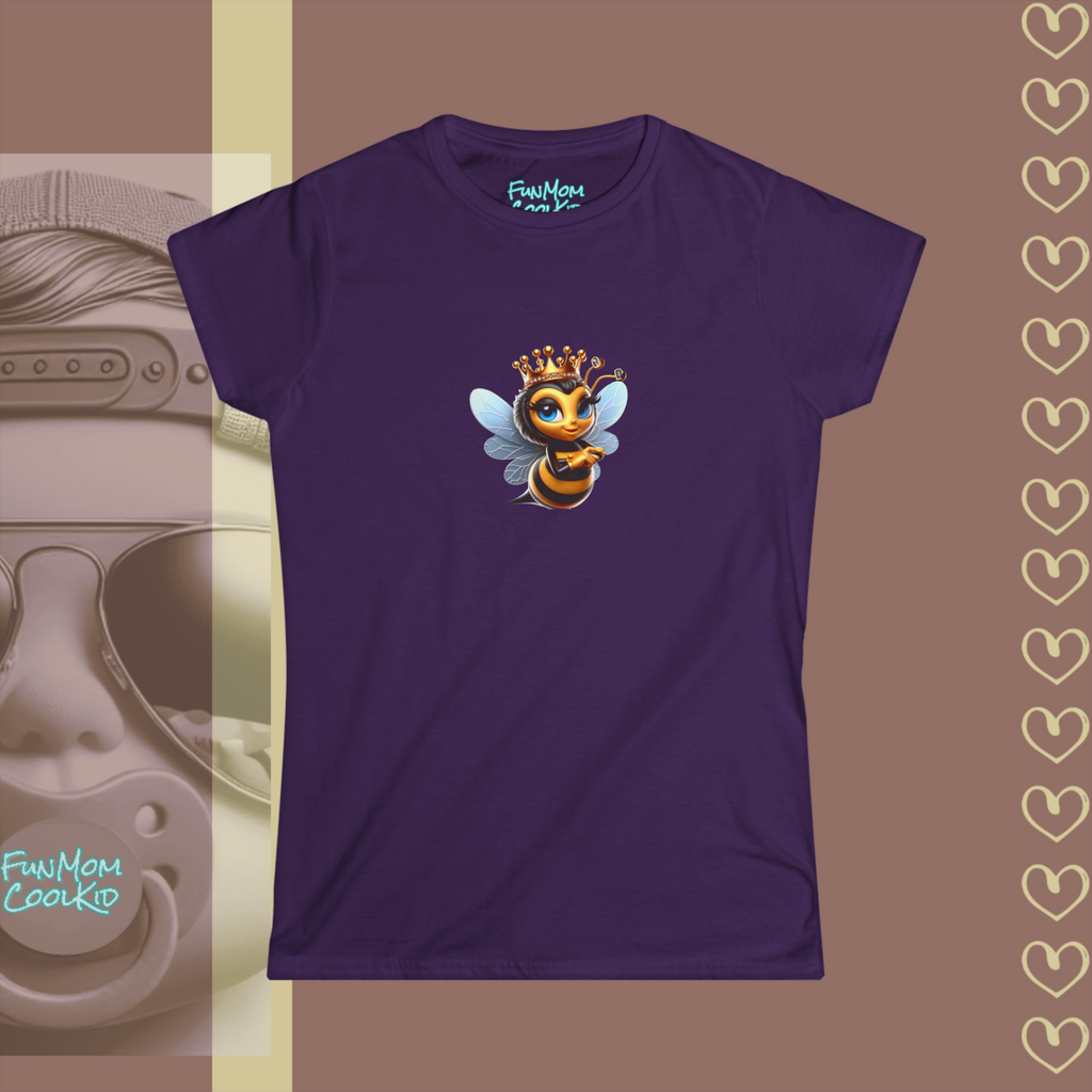 Queen Bee | Women's Softstyle Tee - FunMomCoolKid