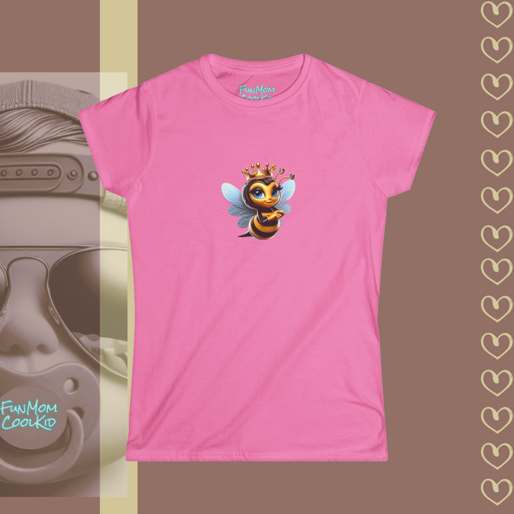 Queen Bee | Women's Softstyle Tee - FunMomCoolKid