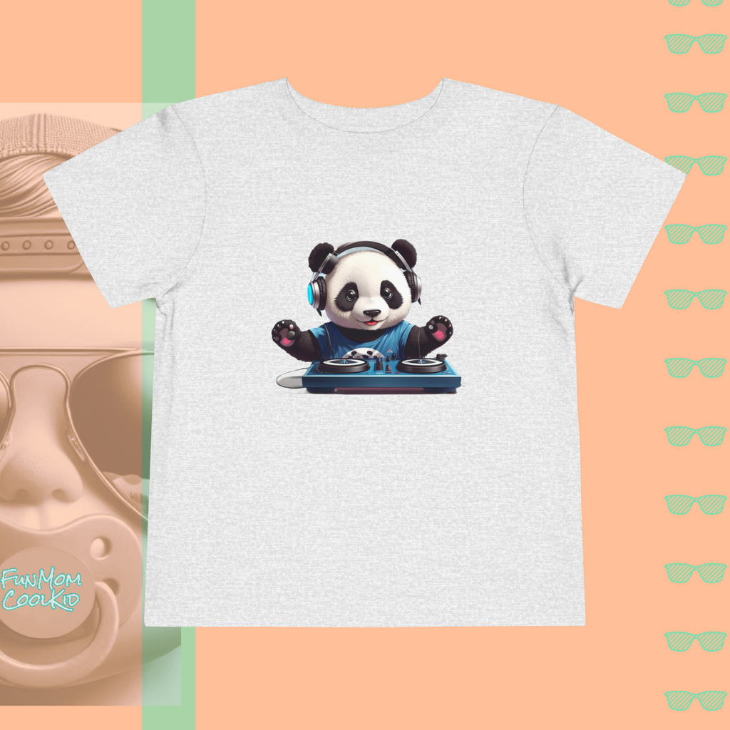 DJ Panda | Toddler Short Sleeve Tee - FunMomCoolKid