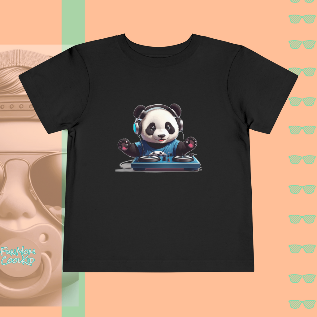 DJ Panda | Toddler Short Sleeve Tee - FunMomCoolKid