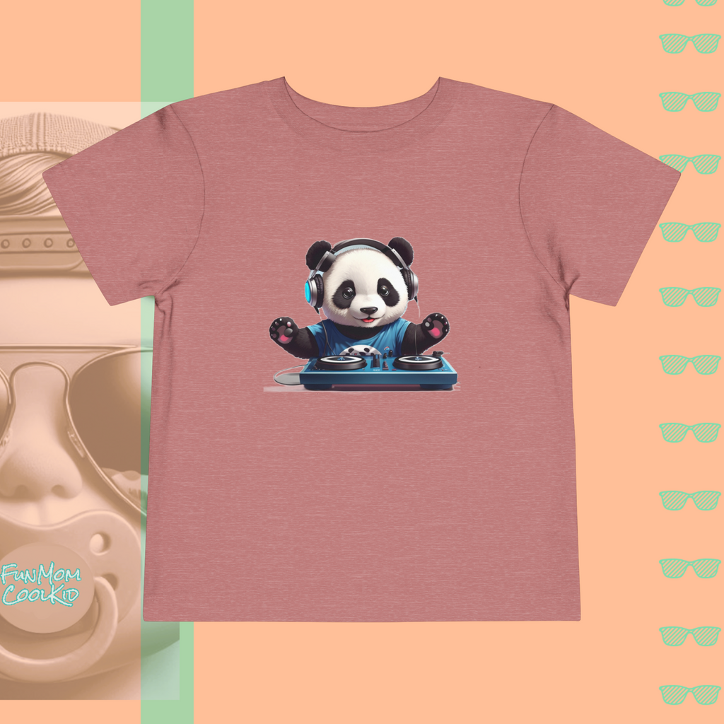 DJ Panda | Toddler Short Sleeve Tee - FunMomCoolKid