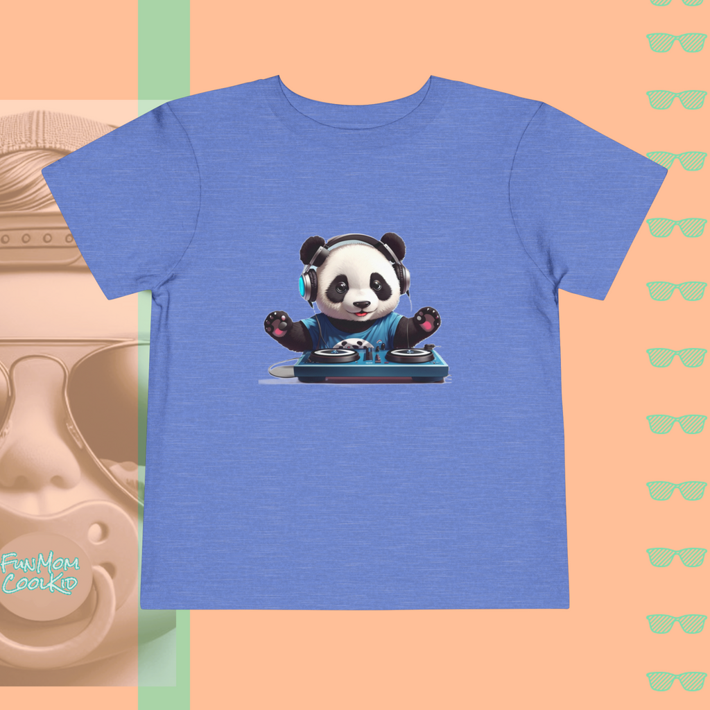 DJ Panda | Toddler Short Sleeve Tee - FunMomCoolKid