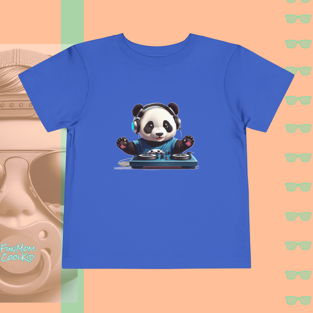 DJ Panda | Toddler Short Sleeve Tee - FunMomCoolKid