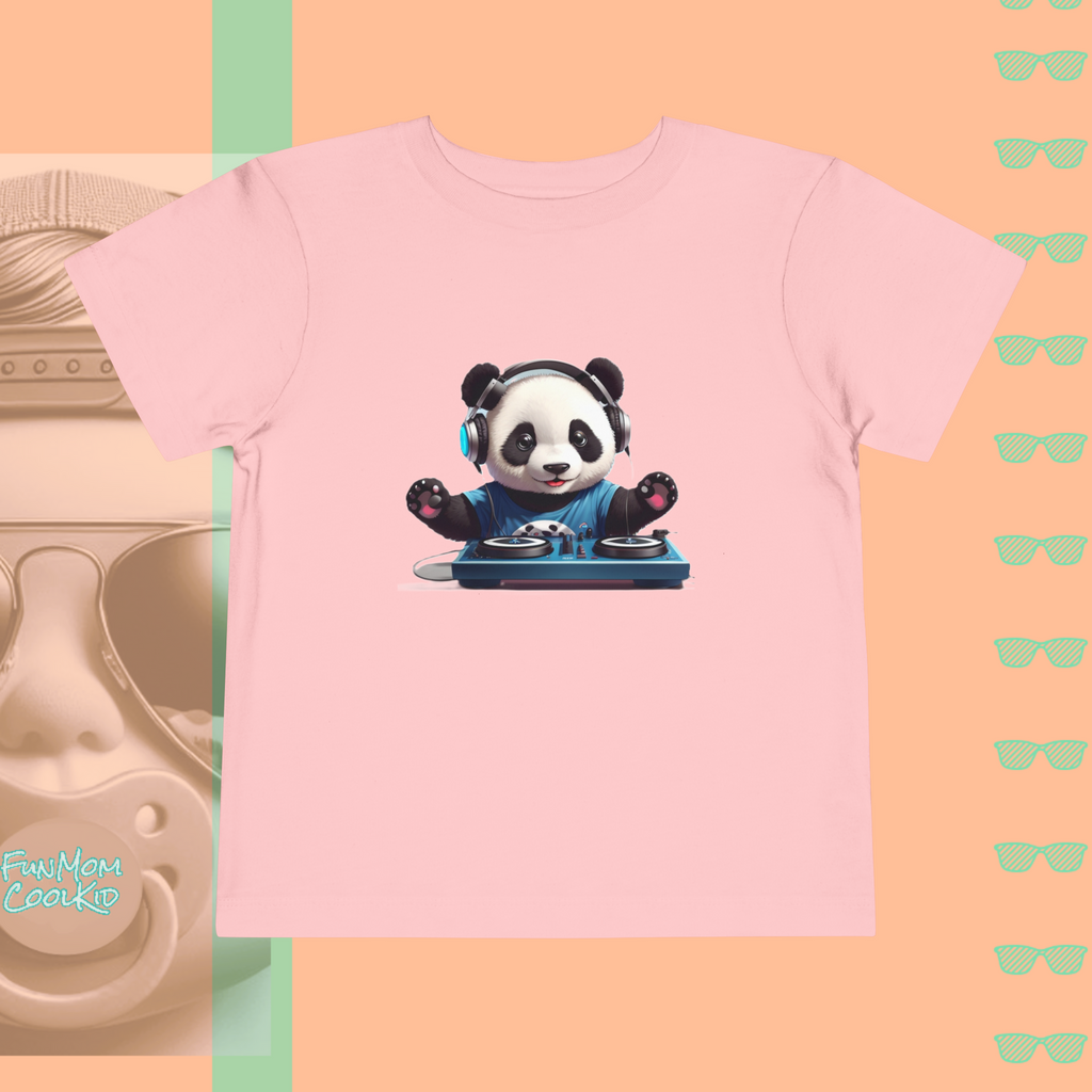 DJ Panda | Toddler Short Sleeve Tee - FunMomCoolKid