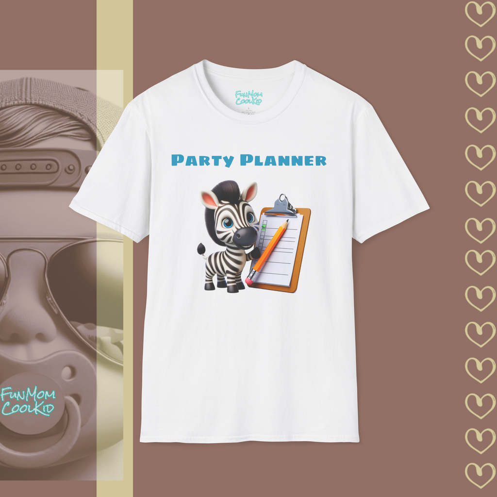 Party Planner | Adult Unisex Softstyle T-Shirt - FunMomCoolKid