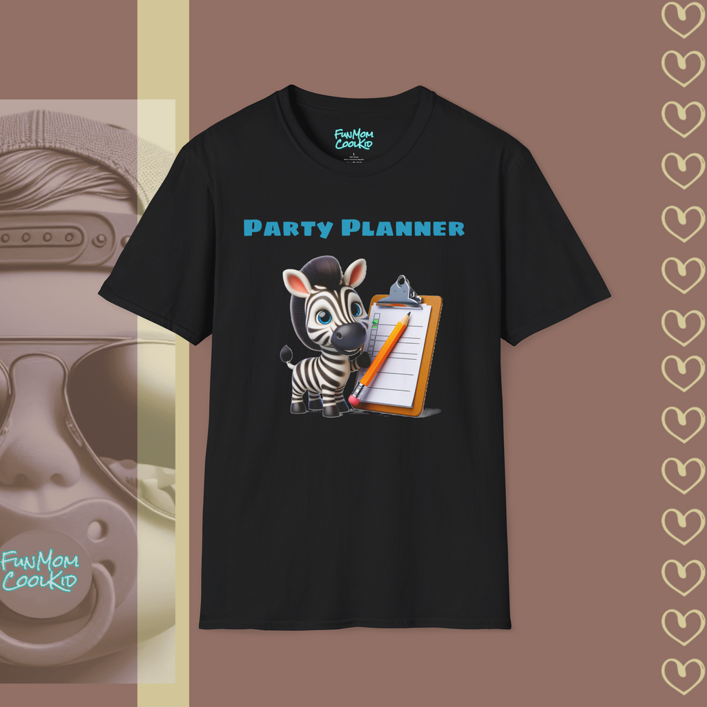 Party Planner | Adult Unisex Softstyle T-Shirt - FunMomCoolKid