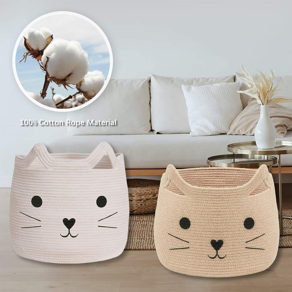 Cute Cat Cotton Storage Basket - FunMomCoolKid