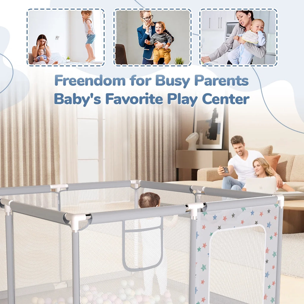 Comomy Foldable Baby Playpen - FunMomCoolKid