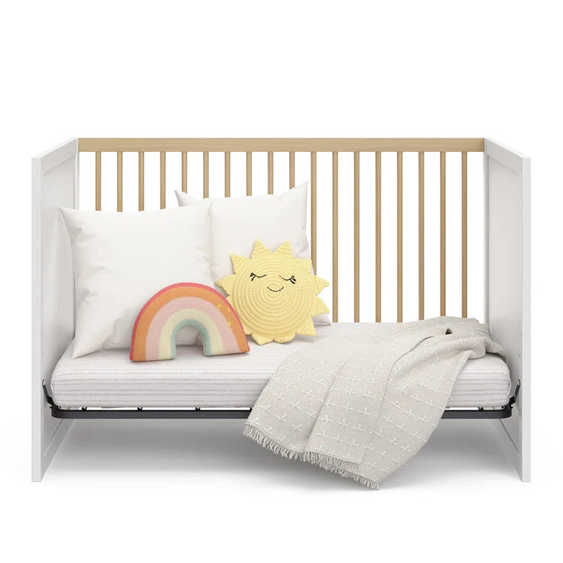 2 Piece Nursery Furniture Set: 3-in-1 Convertible Crib and Rocker - FunMomCoolKid