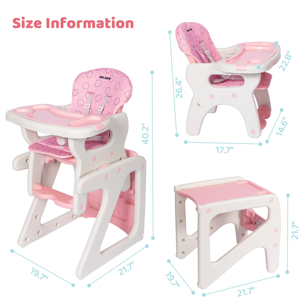 3-in-1 Convertible Baby Highchair Booster - FunMomCoolKid