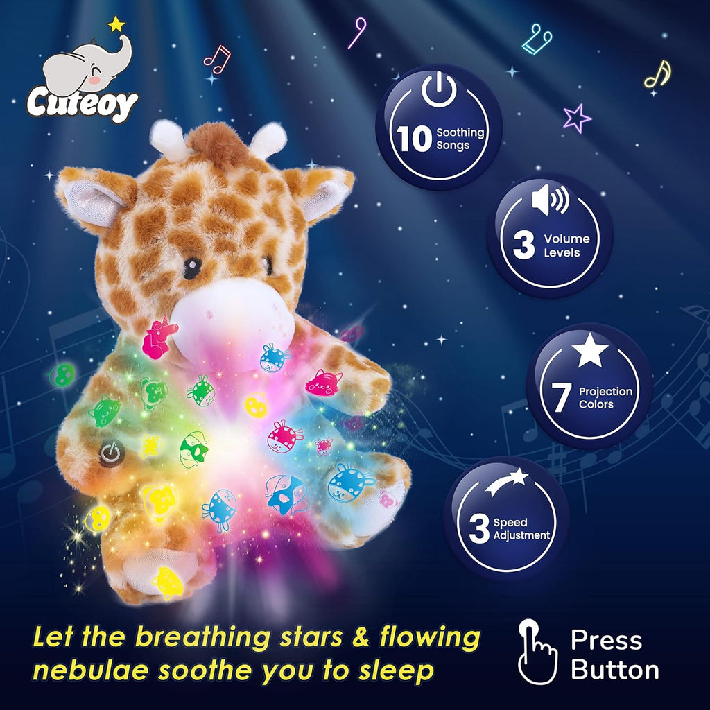 Giraffe Star Projector Plush - FunMomCoolKid