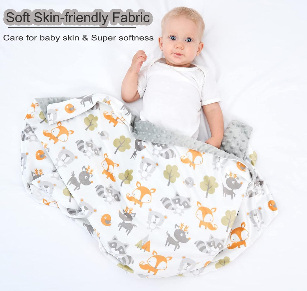 Fox & Bear Baby Blanket - FunMomCoolKid